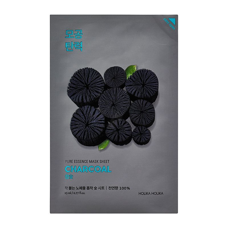 Holika Holika Pure Essence Mask Sheet Charcoal – veido kaukė